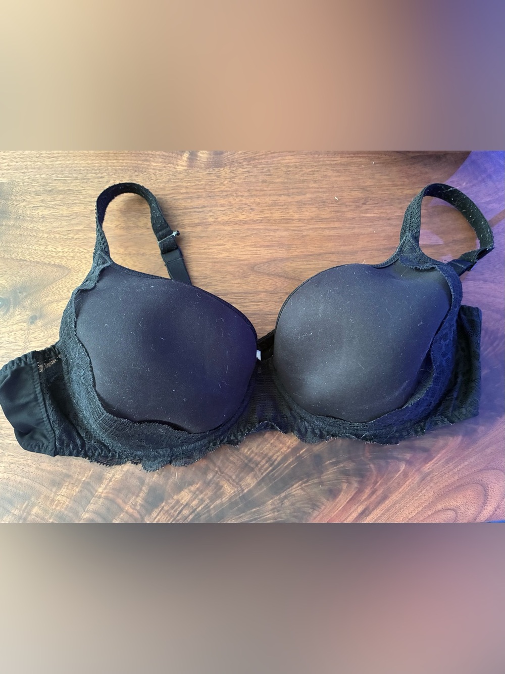 Black Lace-Trim Everyday T-Shirt Bra Simone Perele
